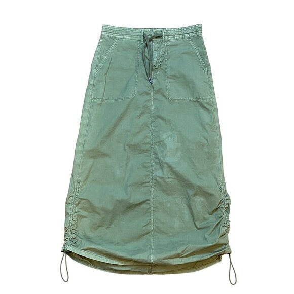 American Eagle Dresses & Skirts - American Eagle Womens 6 Green Drawstring Utility Skirt With Ruched Hem & Pockets